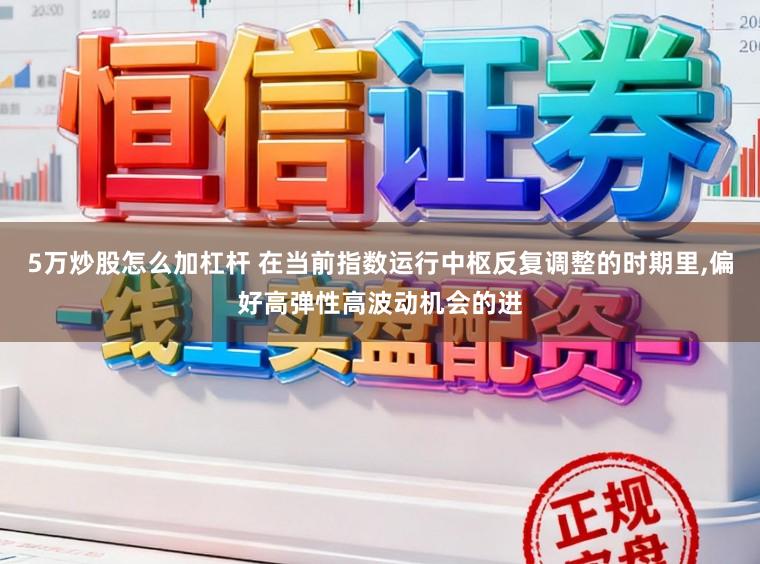 5万炒股怎么加杠杆 在当前指数运行中枢反复调整的时期里,偏好高弹性高波动机会的进